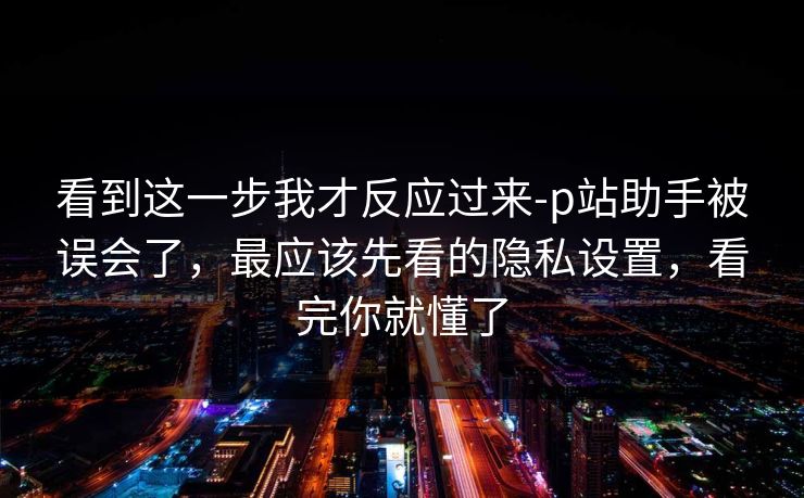 看到这一步我才反应过来-p站助手被误会了,最应该先看的隐私设置,看完你就懂了 看到这一步我才反应过来-p站助手被误会了,最应该先看的隐私设置,看完你就懂了